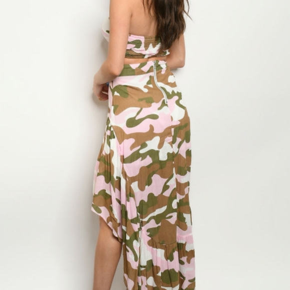 HOT & DELICIOUS PINK CAMOUFLAGE TOP & SKIRT SET - Picture 3 of 3